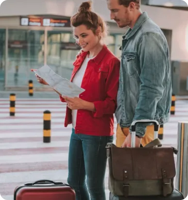 Travelers in the airport